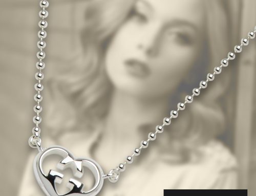 GUCCI グッチ 246486 J8400 8106 インターロッキング GGモチーフ ハート ネックレス