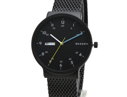 SKAGEN スカーゲン  SKW6456 シンプル アナログ ブラック メッシュステンレスベルト デイデイトカレンダー  ANCHER アンカー 黒色